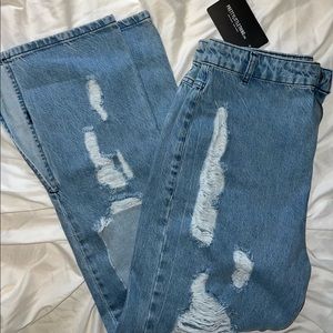 Light wash ripped jeans